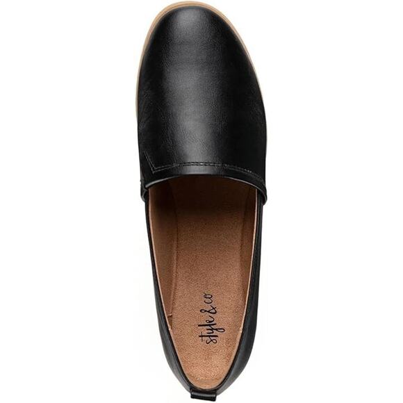 Style & Co Women's Nolaa Round-Toe Slip-On Flats, Black Smooth Size 5M - Picture 5 of 5